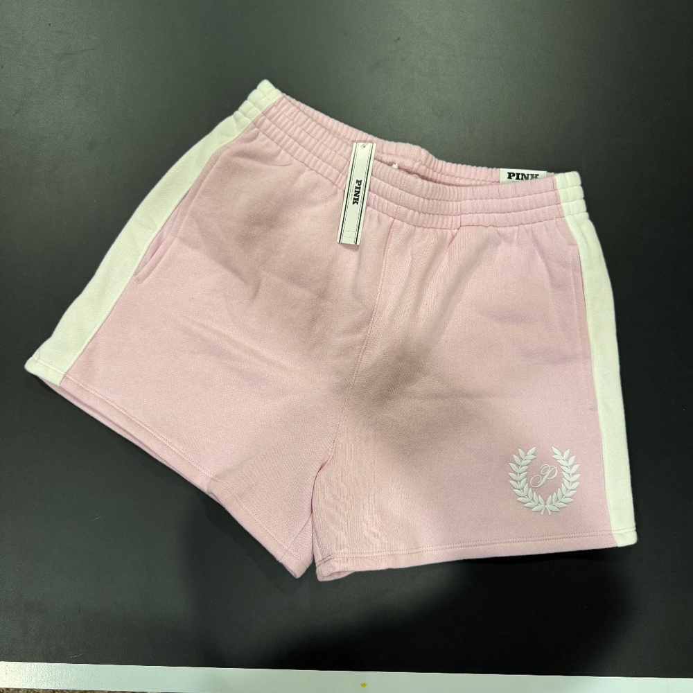 Women's PINK Victoria's Secret Ivy Fleece Classic Shorts~Spring Orchid~Small~NWT